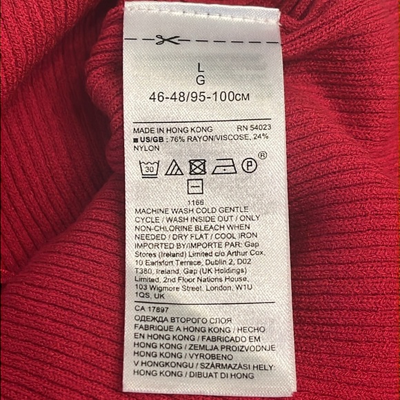 NWOT Banana Republic Red Light Sweater Tank- Size L - Picture 10 of 16